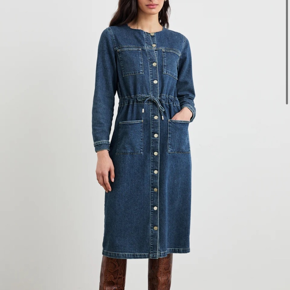 Rails Elysian Demin Dress Pebble Blue